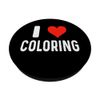 I Love Coloring - Heart - Coloring Book PopSockets Standard PopGrip
