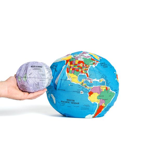 Hugg-A-Planet Pocket Earth with Moon Soft Plush Globe for Children | Montessori Educational Toy for Kids, Teens, Adults, Teachers, and Parents | Planet Earth and Moon Learning Toy