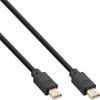 InLine® Mini DisplayPort 1.4 Cable, Male/Male Black/Gold, 0.5 m