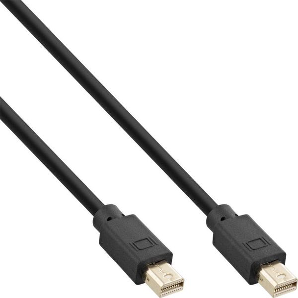 InLine® Mini DisplayPort 1.4 Cable, Male/Male Black/Gold, 0.5 m