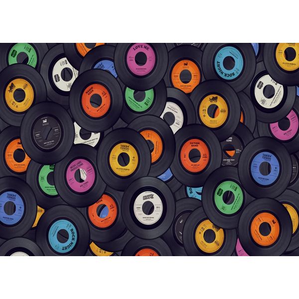 BELECO 2.1x1.5m Stoff-Hintergrund für Retro-Musikplatten,1950er-Jahre-Rock-Roll-Vinyl-Schallplatten,Hintergrund für Disco,Tanz,Konzert,Party,musikalischer Hintergrund,Musik-Thema,Party-Dekoration