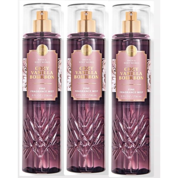 Cozy Vanilla Bourbon Bath & Body Works mist X3