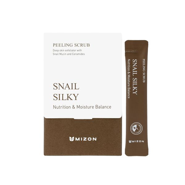 MIZON Peeling Scrubs with Snail Mucus, Baking Powder, and Ceramides, Gentle exfoliation, and Nourishment. (40 pouches / 7oz)