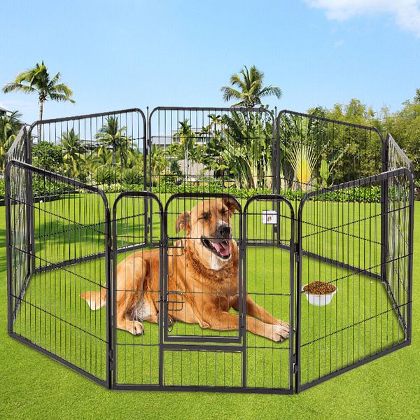 Pet Playpen 40'' 8 Panel Heavy Duty Pet Cat Puppy Exercise Pen Dog Fence Crate