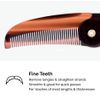 ZEUS Folding Mustache Comb, Handmade Saw-Cut Best Moustache Pocket Comb - (Traditional) - K11