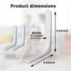 Bralucy Corner Bracket Shelf Support 2pcs Shelf Right Angle Stainless Support Shelf Bracket for Wall Mounted