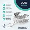 OPRO Dentist Recommended Night Guard for Clenching and Grinding Teeth, Bruxism and TMJ Relief. Clear Slim Fit, Customisable Size for Restful Sleep. Dental Antimicrobial Nightguard and Case Included.