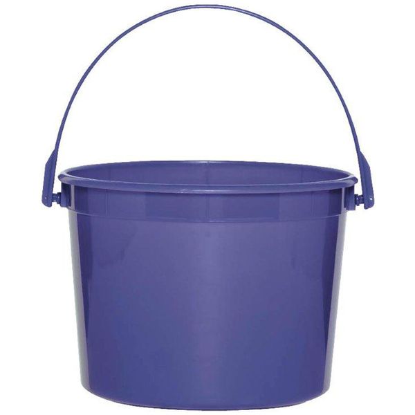 Multipurpose New Purple Plastic Bucket with Handle - 6.25" x 4.5" (1 Pc) - Sturdy & Durable Design - Perfect for Storage, Home, Garden, & DIY Projects