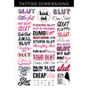 Kink Ink - 34 x "Slut" Temporary Tattoo Kinky A4 Sheet