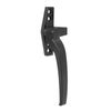 Aluminum Alloy Window Handle Security Lock Hardware for Casement Flat External Push, Long Lasting and (Black)