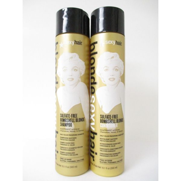 SEXY HAIR Blonde Sulfate Free Bombshell Blonde Shampoo & Conditioner Set 10.1 oz