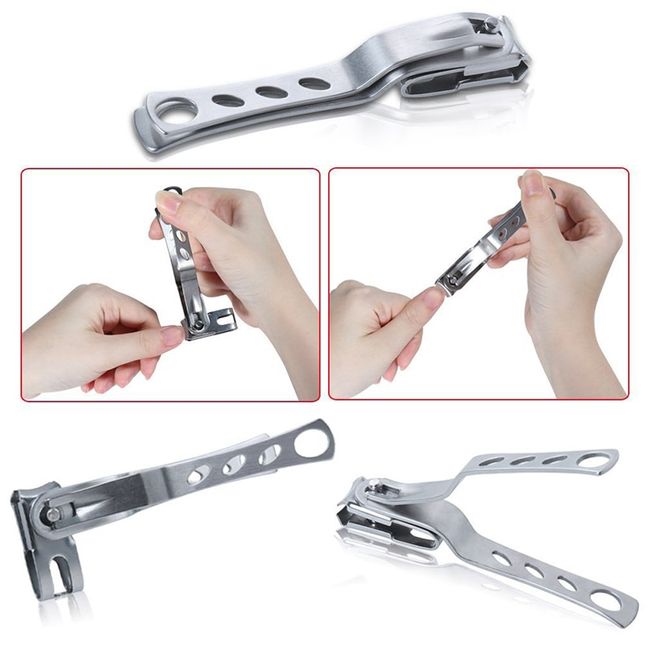 Nail Clipper ,fingernail Toenail Clippers For Thick Nails,stainless Steel  Nail Clipper For Wide Jaw Opening Toenail , Splash-proof Ergonomic Curve  Fin