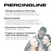PIERCINGLINE Titanium Segment Ring Clicker, Piercing for Nose, Septum, Ear, Helix or Tragus, Titanium, Without Stone