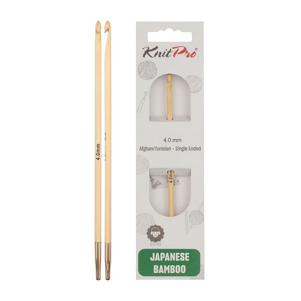 KnitPro Interchangeable Crochet Hook, Bamboo, Brown, 4 mm