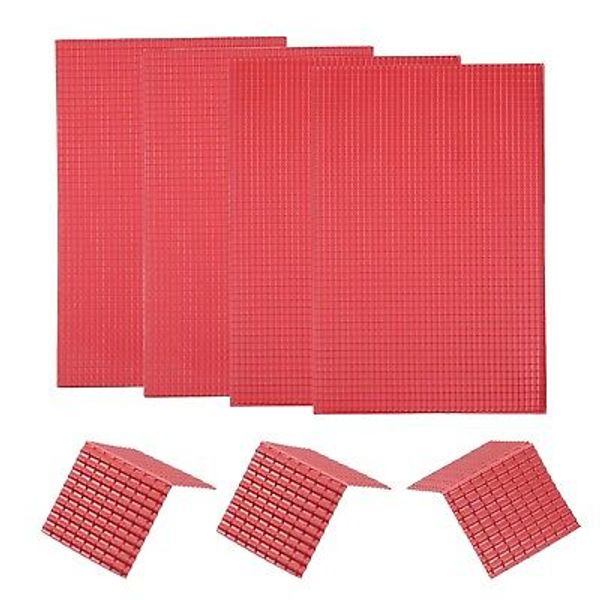 Miniature Roof Tiles PVC for Model Building Red Pack of 4,1:75