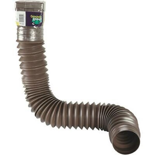 BROWN Universal Downspout Extender Drain Pipe Flexible Gutter Diverter Extension