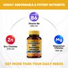 Sandhu Herbals Zinc Magnesium Aspartate Supplement| 120 Capsules, Made in The USA| Recovery & Sleep Supplement, Promotes Muscle Recovery, Immune Support|Vitamin B6