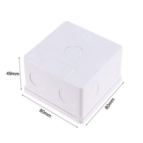uxcell 86x86x49mm Wall Switch Box Deep Case Recessed Mount 86 Type Single Gang White 6pcs