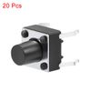 uxcell 6x6x7mm Panel Mini/Micro/Small PCB Momentary Tactile Tact Push Button Switch Dip 20PCS