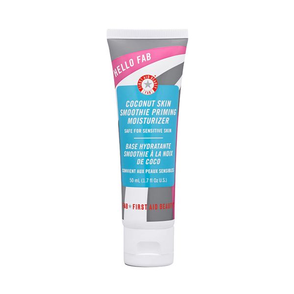 First Aid Beauty Hello FAB Coconut Skin Smoothie Priming Moisturiser, 2-in-1 Moisturizer and Makeup Primer – 1.7 Oz.