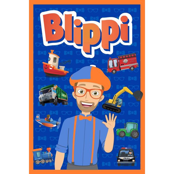 Blippi Fleece Blanket - Youtuber Official Design - Bed Throw Super Soft Blanket - 100 x 150cm