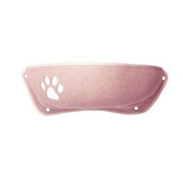 All-Seasons Boat-Shaped Crescent Balcony Cat Litter - Pink / Suction Cup Glass Velvet Pad