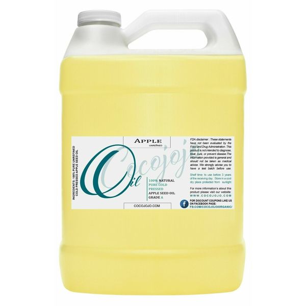 Apple Seed Oil Gallon / 128 oz 100% Pure Unrefined Cold Pressed