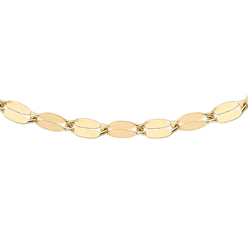 zilver verguld (geel) enkelbandje figaro 2,7 mm 24 - 26 cm 2100879