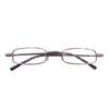 Metal Frame Reading Glasses Portable Spring Hinge Reading Unisex Reader with Glasses case(Gray，+1.5）