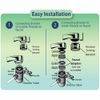 Faucet Adapter Diverter Chrome 3/8" tubing with internal 