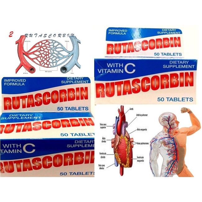 Rutascorbin Cardiovascular Function booster ULTRA VEIN HEALTH BLOOD CIRCULATION