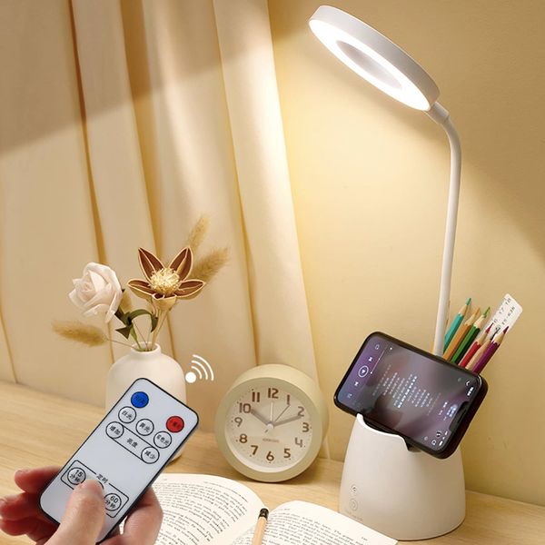 Desk Light, Remote Controlled, LED Stand Light, Timing Function, Eye Friendly, Tabletop Light, Touch Sensor, 360° Rotation, Cordless Rechargeable, Desk Stand, Reading Light, Stepless Dimming,