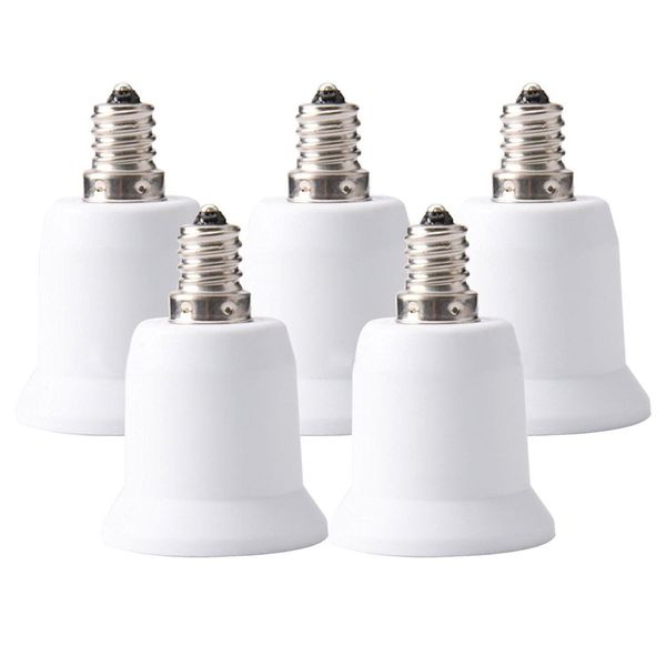 6pcs E12 Candelabra Screw to E26 Standard Socket Medium Screw Adapter Converter