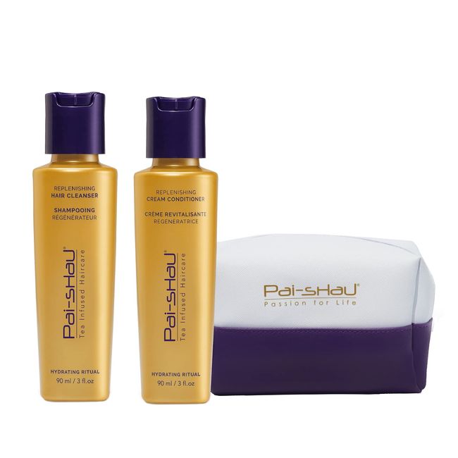 Pai-Shau Pai-Shau Replenishing Cleanser and Conditioner Travel Set, Signature Scent, 6 fl. oz.