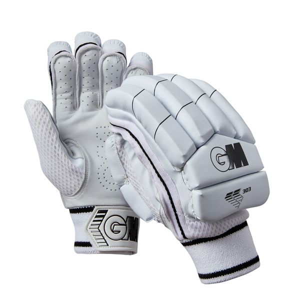 Gunn & Moore GM Cricket Batting Gloves, 303, Black, Junior Right Handed, 1 Pair, 51792317