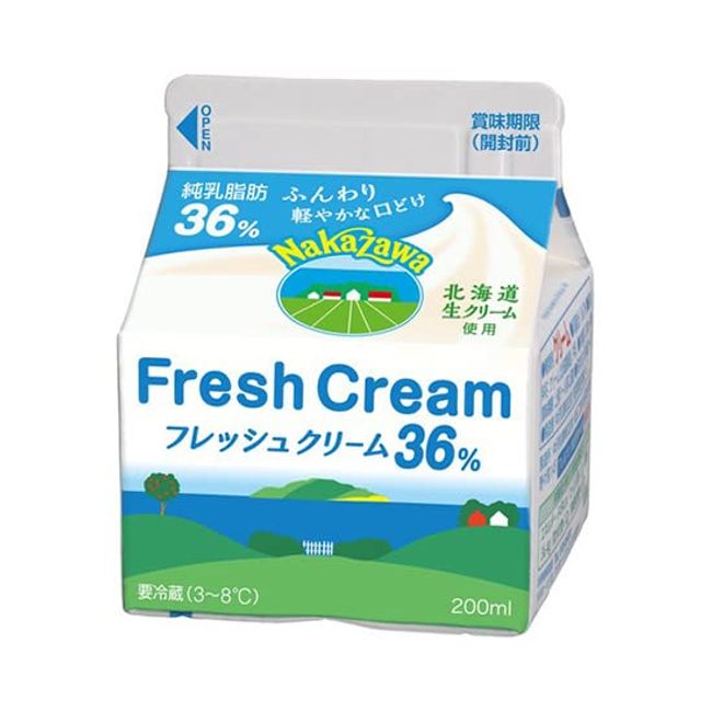 Nakazawa Fresh Cream 36% / 6.8 fl oz (200 ml), Tomisawa Shoten Cream 7.8 fl oz (200 ml)