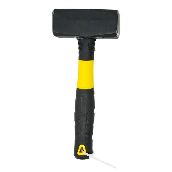 Dapetz ® 4.4lb/ 2Kgs Fibreglass Club or Lump Hammer that has Steel Head and with rubber grip for stability. The hammerhead is made up drop forged steel