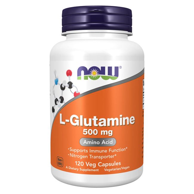 NOW FOODS L-Glutamine 500 mg - 120 Veg Capsules