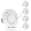 TEVEA Ultra Flach DIMMBAR Einbaustrahler - 4W 230V LED Module austauschbar- Einbauspots - Einbauleuchten