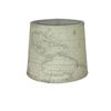 Albert Estate LTD, Black Netto Table Lamp with Gray Map Print Lamp Shade