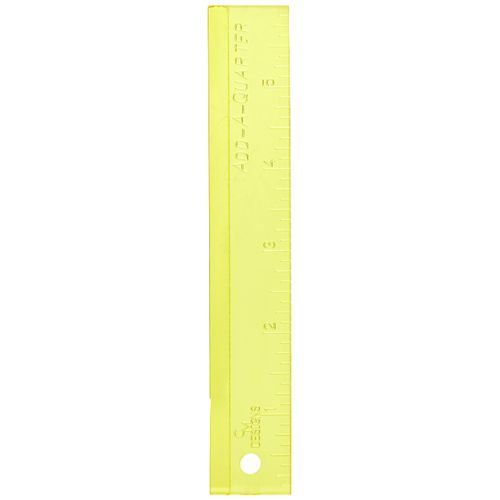 CM DESIGNS Add-A-Quarter 6 Inch Yellow Ruler, 6"