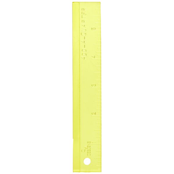 CM DESIGNS Add-A-Quarter 6 Inch Yellow Ruler, 6"