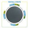 Trampoline Replacement Jumping Mat for 12ft Round Frames using 72x 7" Springs