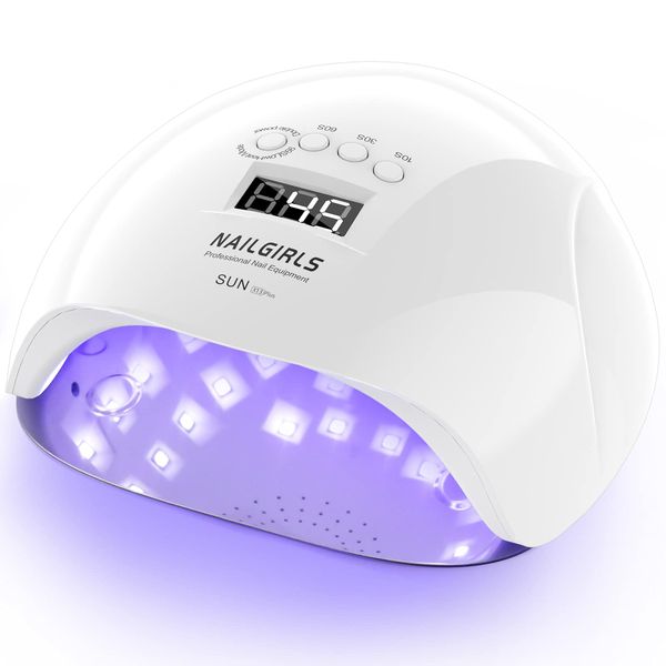 UV LED Nail Lamp, NAILGIRLS 150W Nail Dryer for Gel Nail Polish 4 Timer Setting with Automatic Sensor, UV Nail Light Curing Lamp for Home, Salon