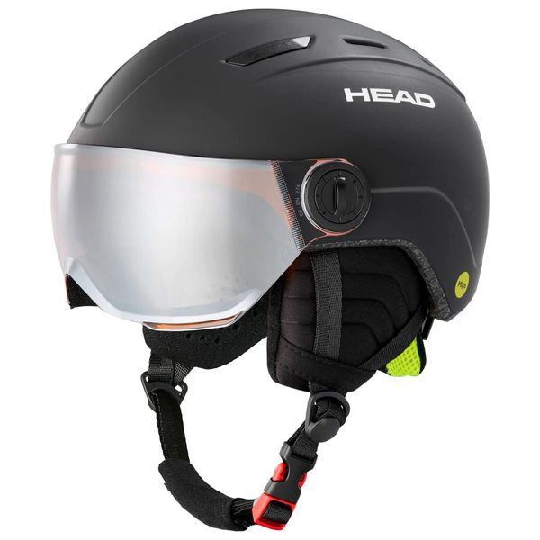 HEAD Unisex Youth MOJO Visor MIPS Ski Helmet, Black, XXS