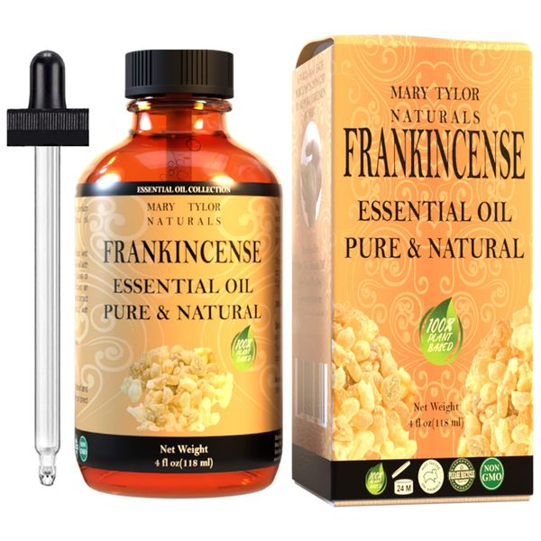Frankincense Essential Oil (4 oz), Premium Therapeutic Grade, 100% Pure and Natural, Perfect for Aromatherapy, Diffuser, DIY by Mary Tylor Naturals