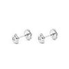18ct White Gold flower Children's Earrings