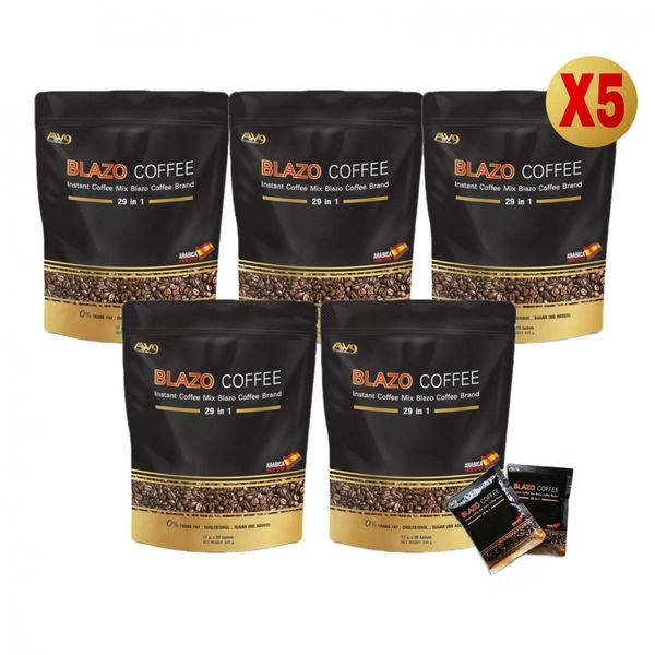 5X BLAZO Coffee Instant 29 in 1 Arabica Glowing Skin Good Health body Shape