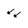 2pcs Star Bone Nose Stud Retainer Black Acrylic Flexible Bioflex PTFE - 18GA