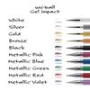 uni-ball Impact Gel Pens, Bold Point (1.0mm), Assorted Metallic, 3 Count